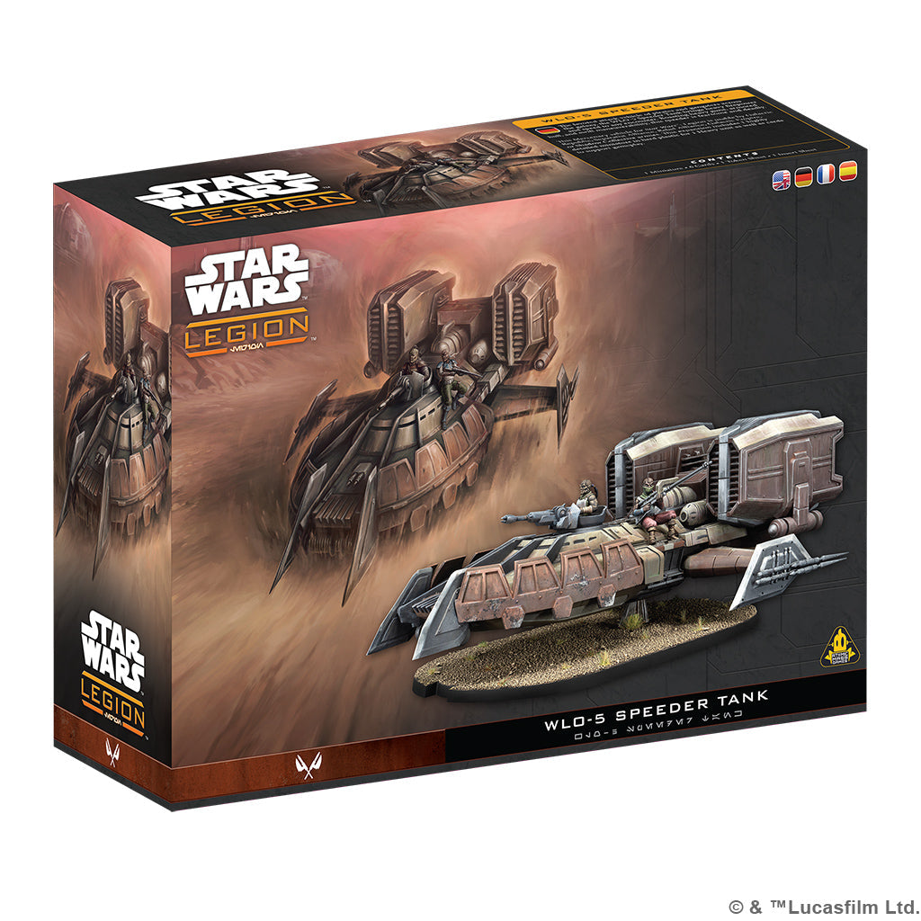 Star Wars Legion WLG-5 Speeder Tank model kit packaging on a white background