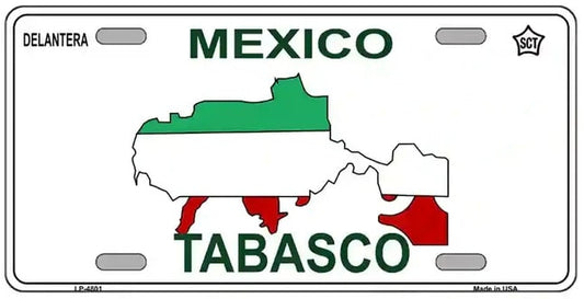 Tabasco Mexico Novelty Metal License Plate Tag