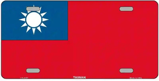 Taiwan Flag Metal Novelty License Plate 