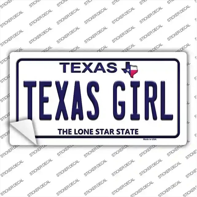 Texas Girl Texas Novelty Sticker Decal