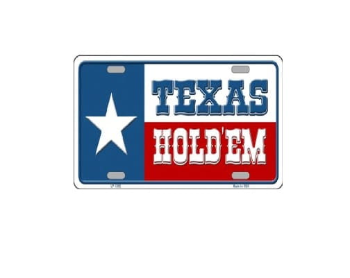 Texas Hold em Novelty License Plate