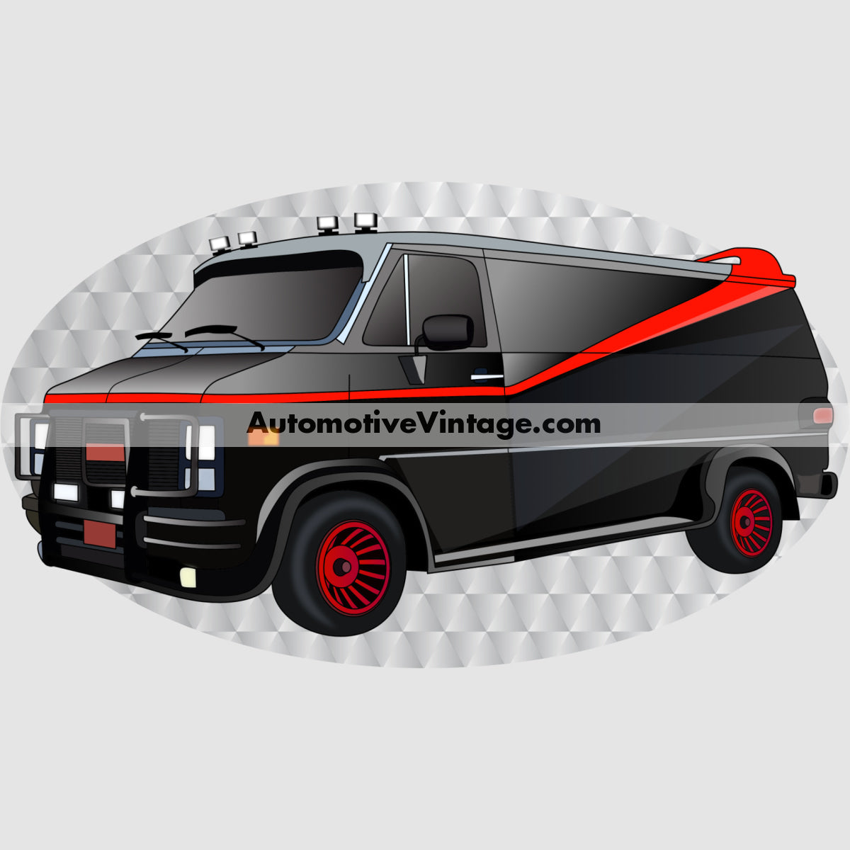 The "A" Team GMC Van Famous Car Chest Logo T-shirt