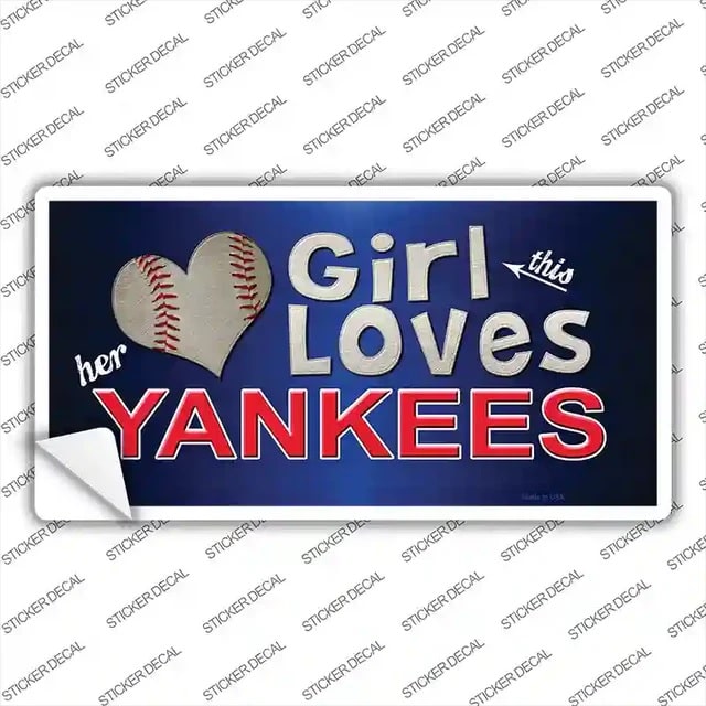 This Girl Loves Her Yankees Bumper Sticker