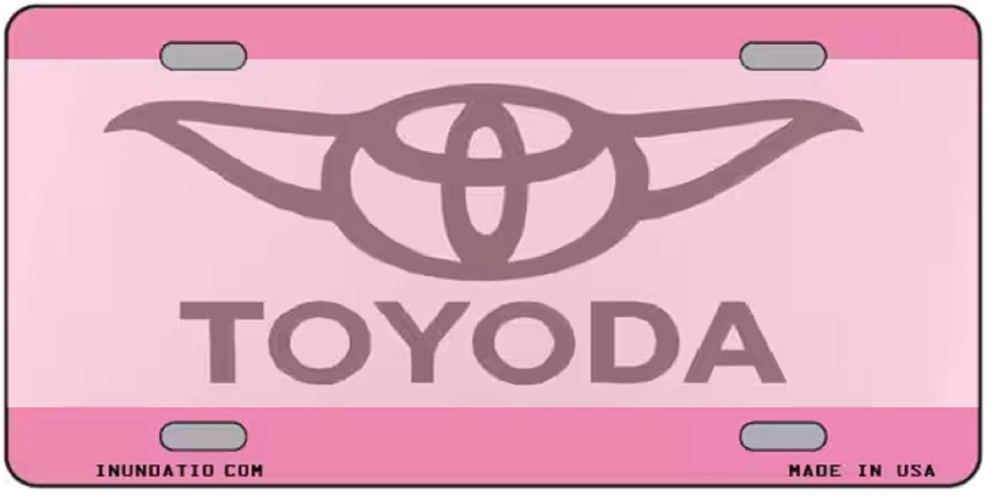 Toyoda Pink Vanity License Plate