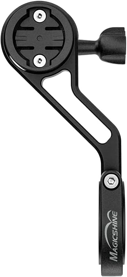 Black bike mount with MagShine logo on a white background