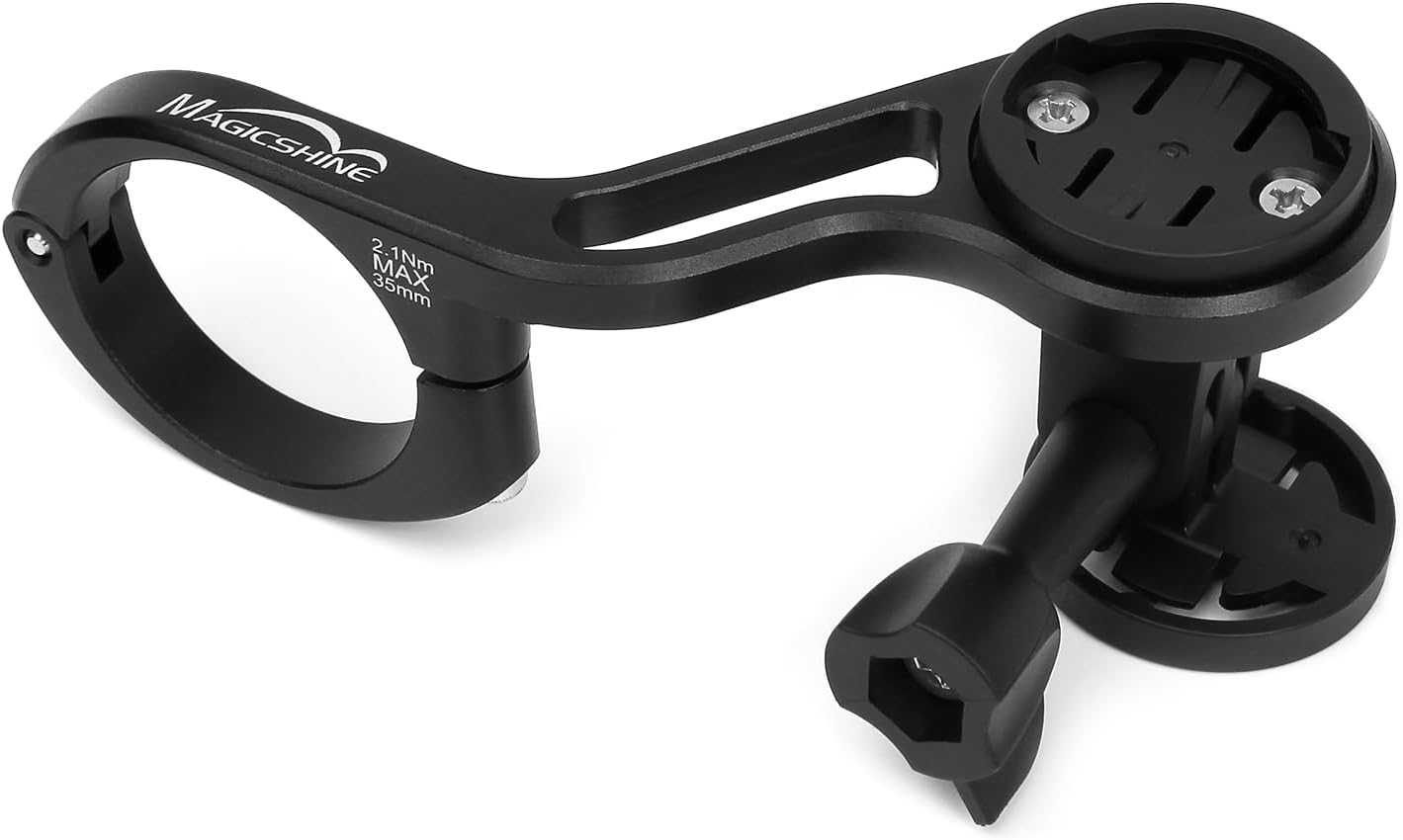 Black bike mount with 'Magicshine' branding on a white background