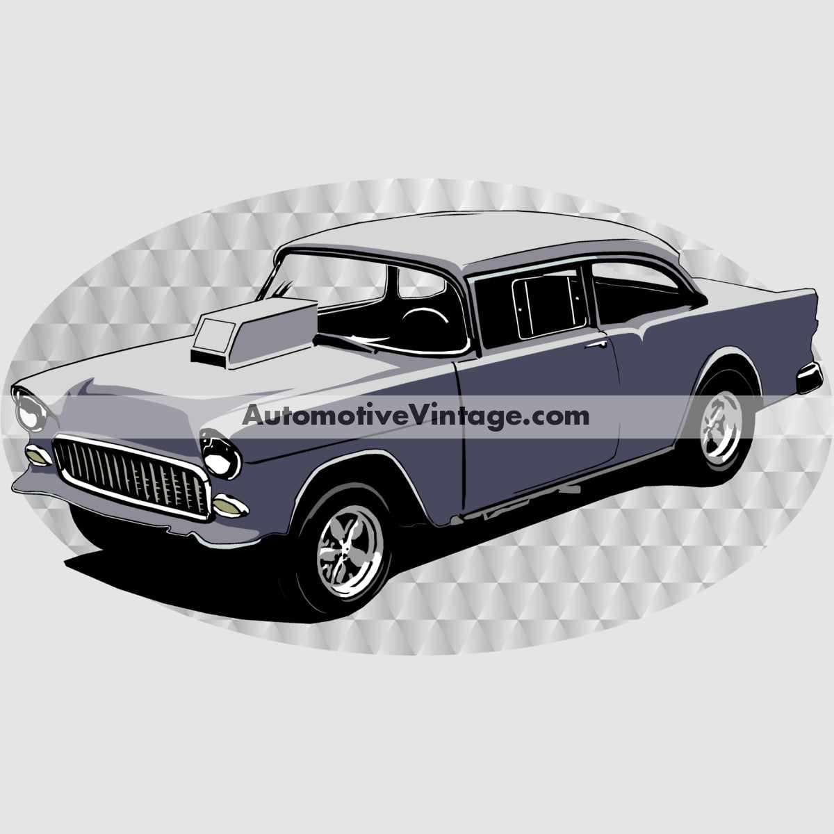 Two Lane Blacktop 55 Chevy Famous Car Chest Logo T-shirt