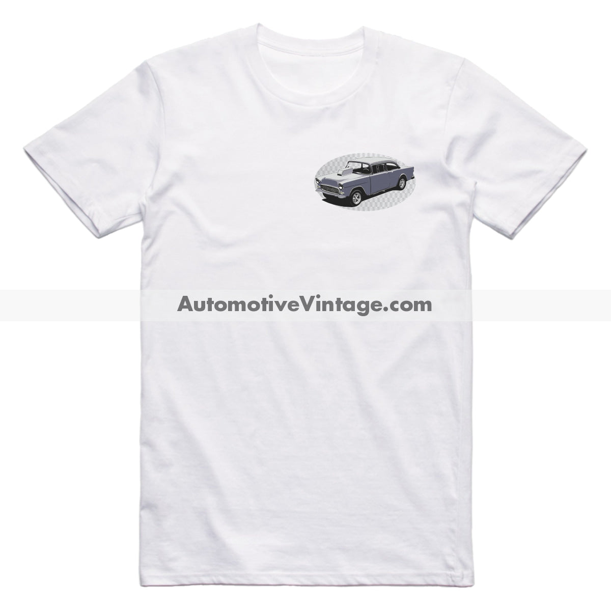 Two Lane Blacktop 55 Chevy Famous Car Chest Logo T-shirt