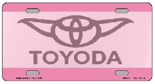 Toyoda Pink Vanity License Plate