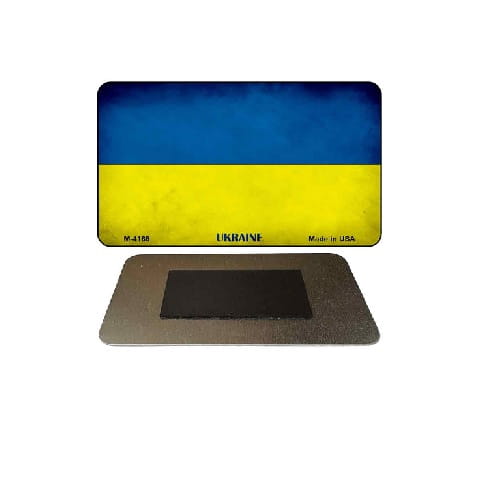 Ukraine Flag Metal  Refrigerator Magnet