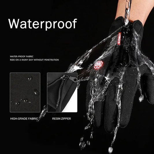 Unisex Stylish Colored Outdoor Waterproof And Windproof Gloves Sports Breathable Non Slip Touch Screen Gloves For Men And Women