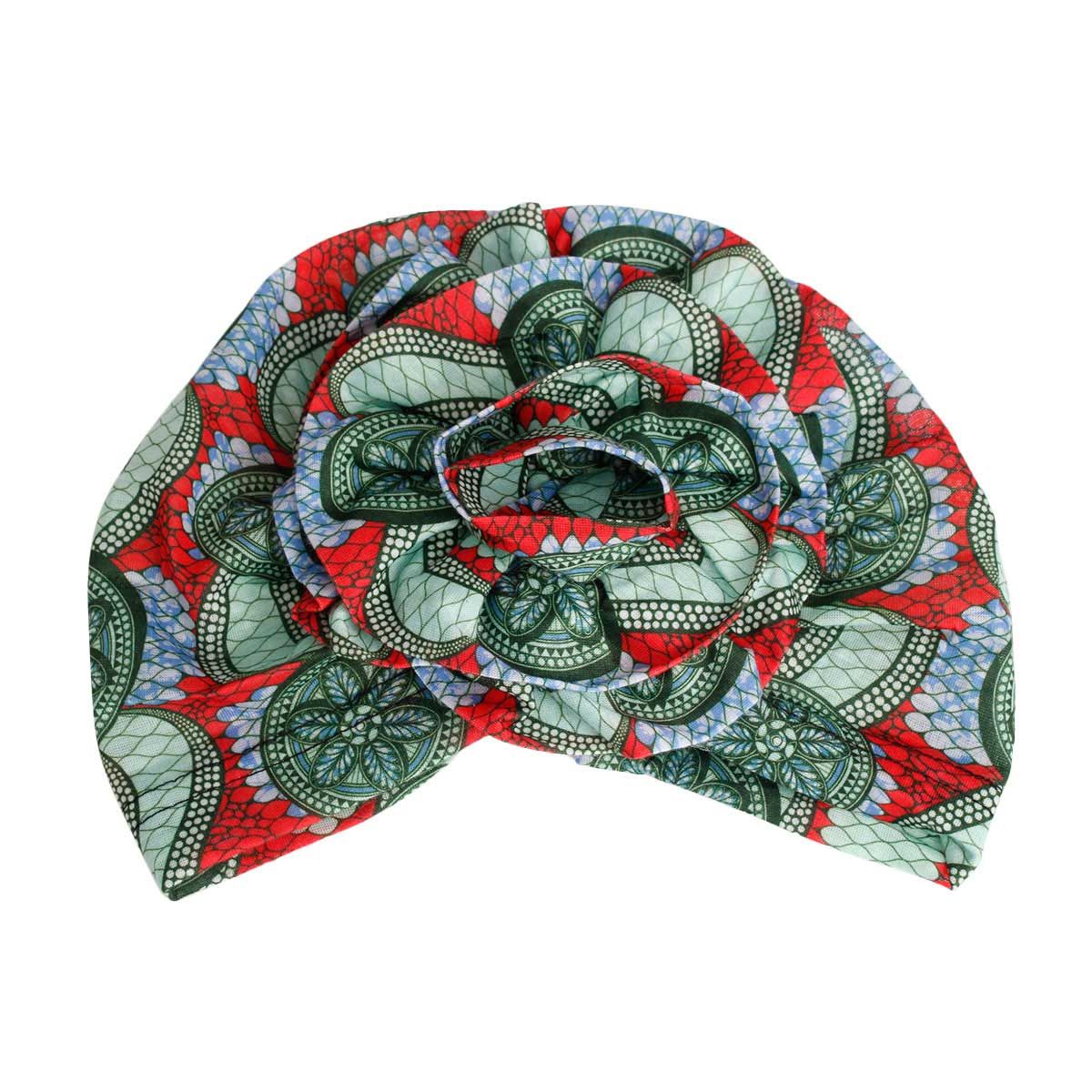 Mint Tribal Flower Knot Turban