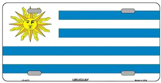 Uruguay Flag Metal Novelty License Plate 