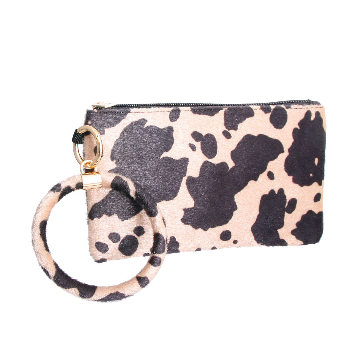 Brown and Black Fur Animal Wristlet