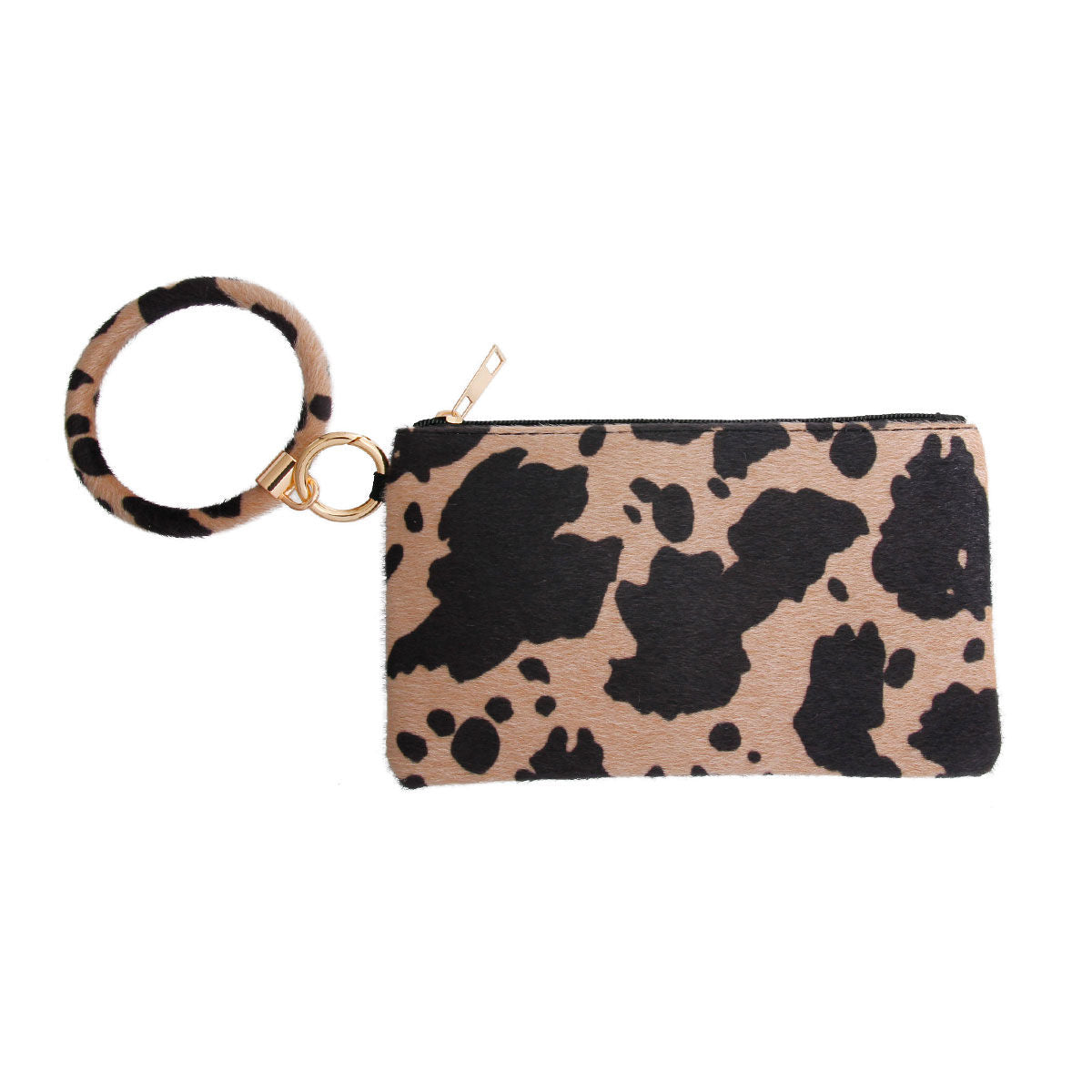 Brown and Black Fur Animal Wristlet