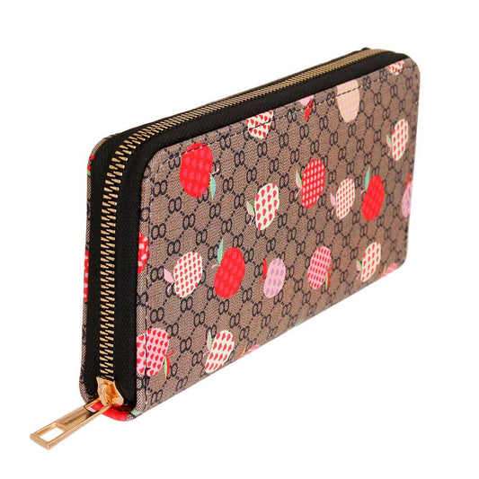 Apple Amore: Woven Wallet in Brown