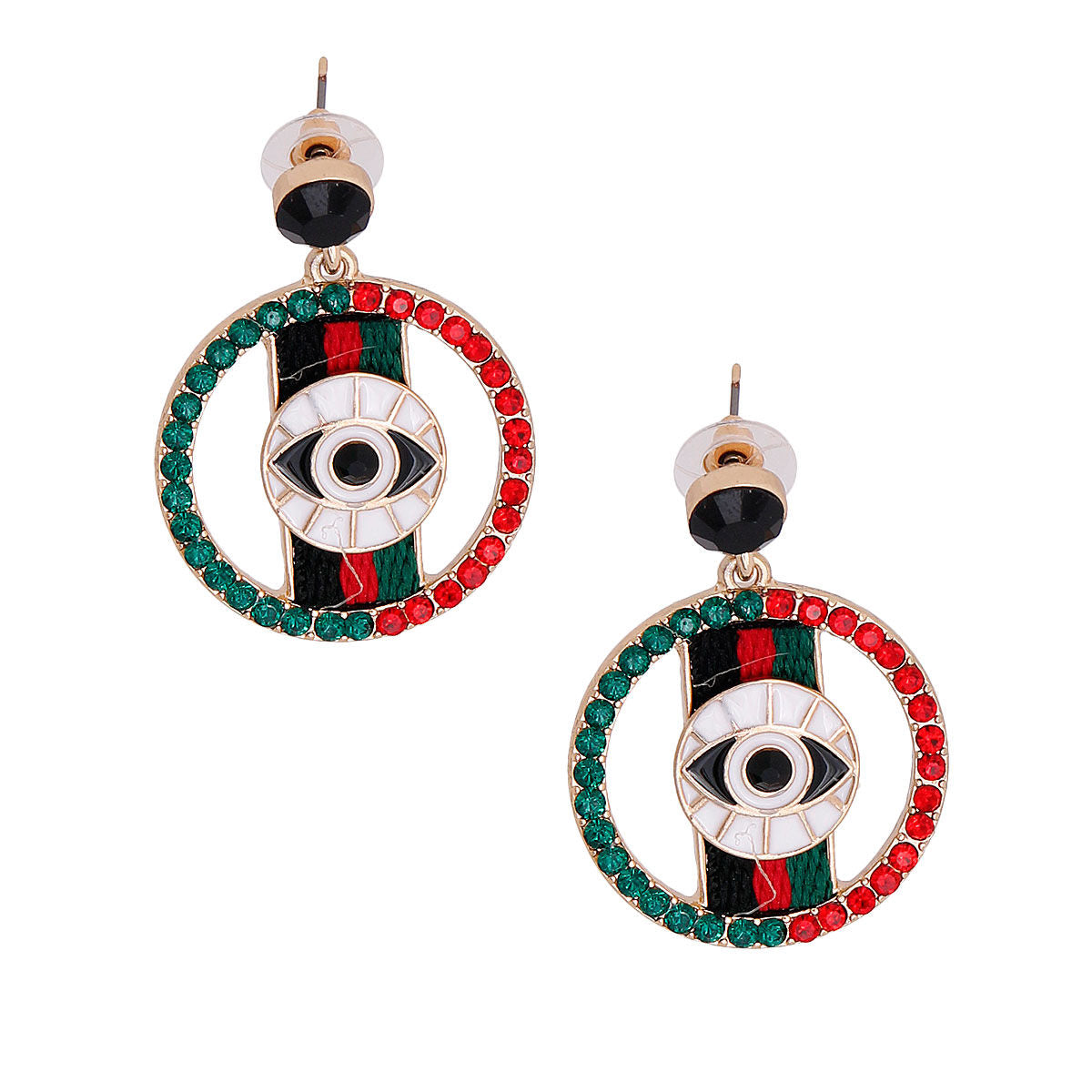 Eye-catching Circles: Striped Earrings