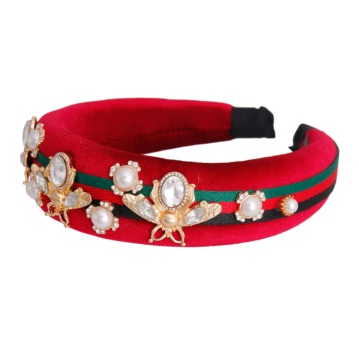 Velvet Vision: Red Bee Headband