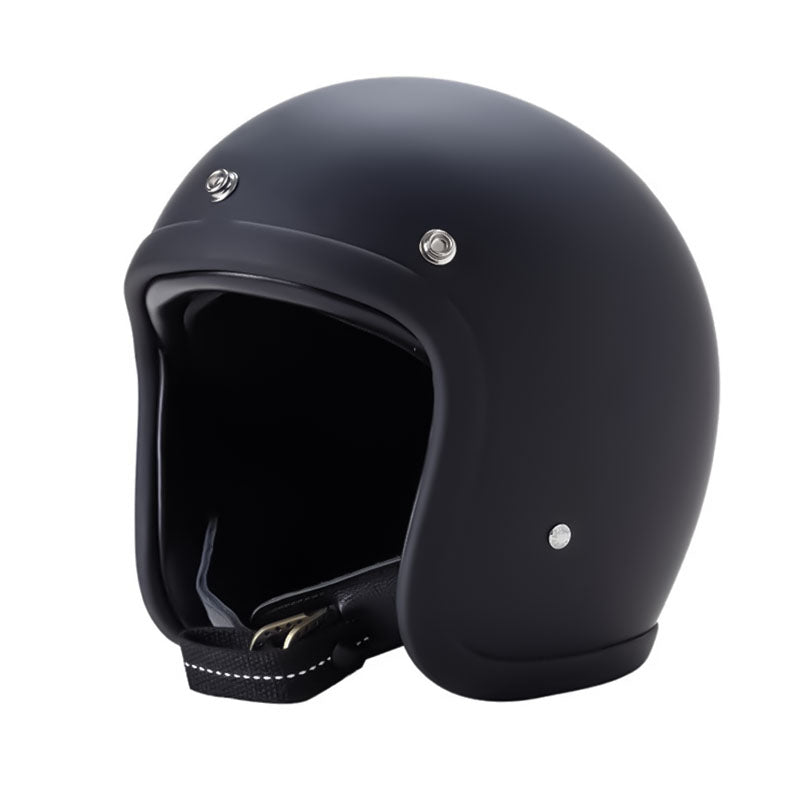 Black helmet with a glossy finish on a white background