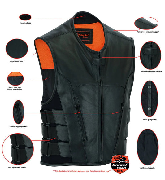 Daniel Smart Men's Updated SWAT Team Style Vest - Diagram