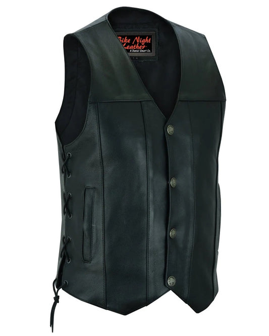 Daniel Smart Men's Single Back Panel Concealed Carry Vest (Buffalo Nickel Head Snaps)