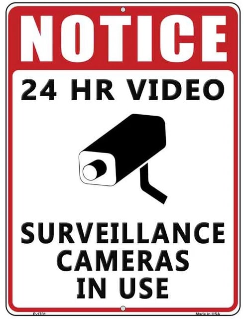 Notice Video Surveillance Parking Sign