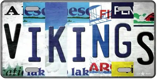 Vikings Novelty Folk Art License Plate