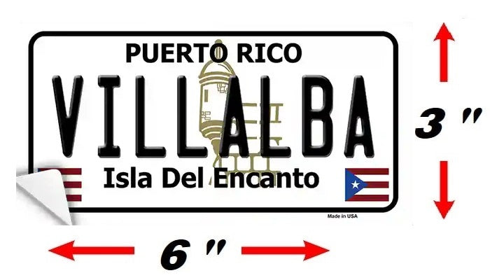 Villalba Puerto Rico Bumper Sticker
Size
