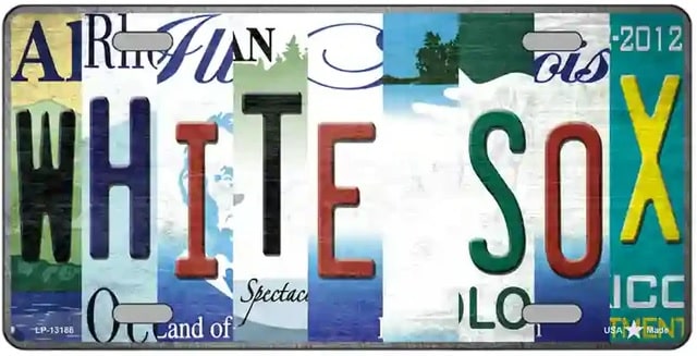 White Sox Strip Art Novelty License Plate