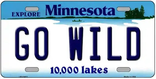 Go Wild Fans Novelty Minnesota Style License Plate