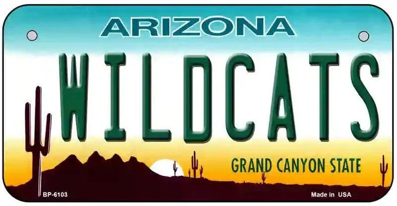 Arizona Wildcats Bicycle License Plate