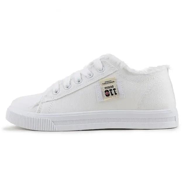 Women's Blue Canvas Sneakers Breathable Classic Summer Denim Stylish Fashion Women Sneakers