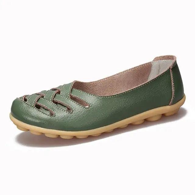 Women's Genuine Leather Flats Sandals Elegant Comfortable Soft Non Slip Design For Women