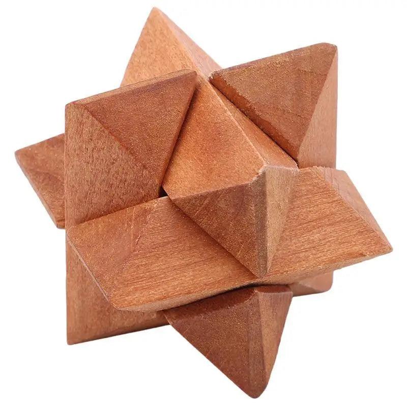Wooden Lock Game Toy For Children Adults Kids Drop Shipping IQ Brain Teaser Interlocking Burr Puzzles