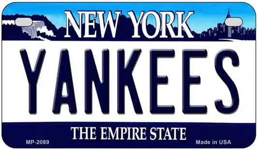 NY Yankees Excelsior Motorcycle License Plate
