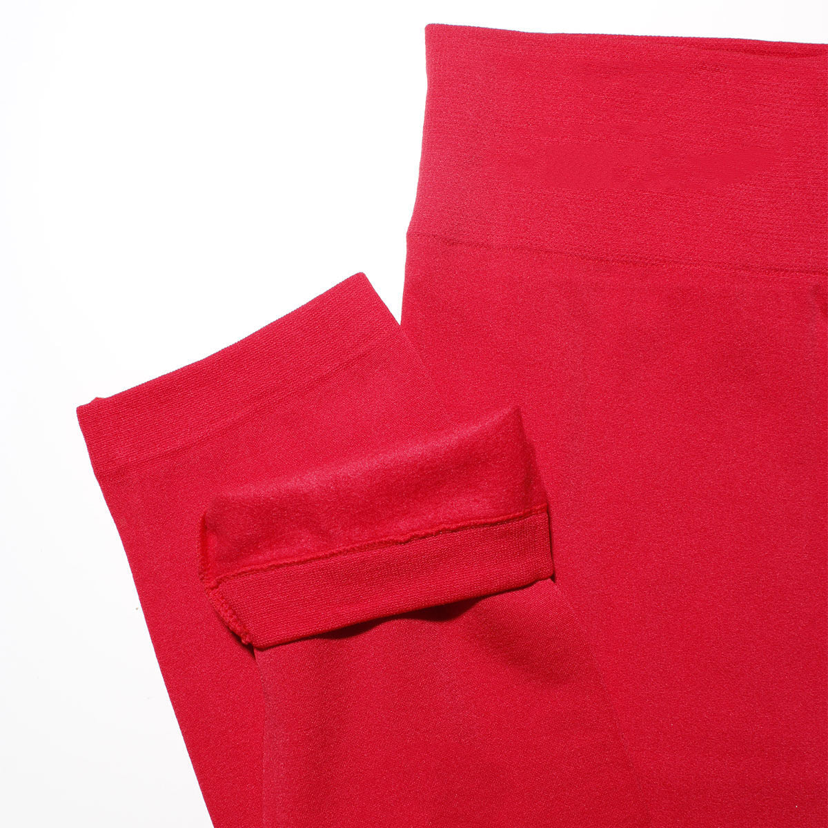 Red Plus Size Fleece Leggings- Waist 29"-40"