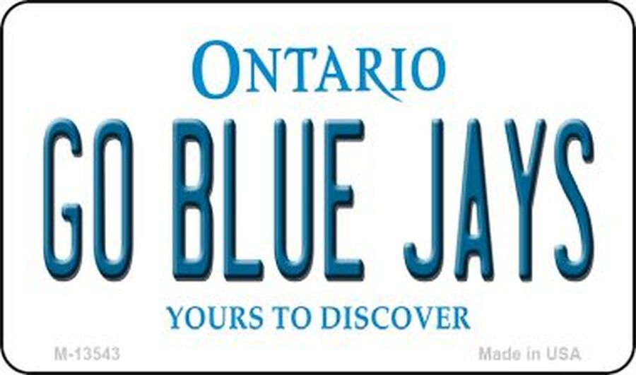 Go Blue Jays Toronto Canada Metal Novelty License Plate