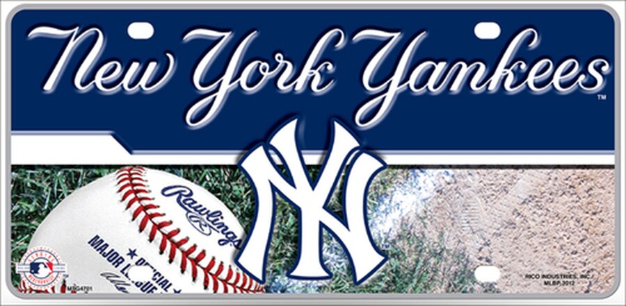 New York Yankees Metal Novelty Fans Souvenir License Plate