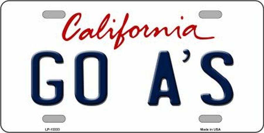 Go A's California State Fan License Plate