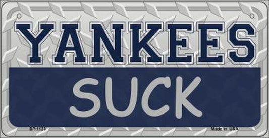 Yankees Suck Novelty License Plate