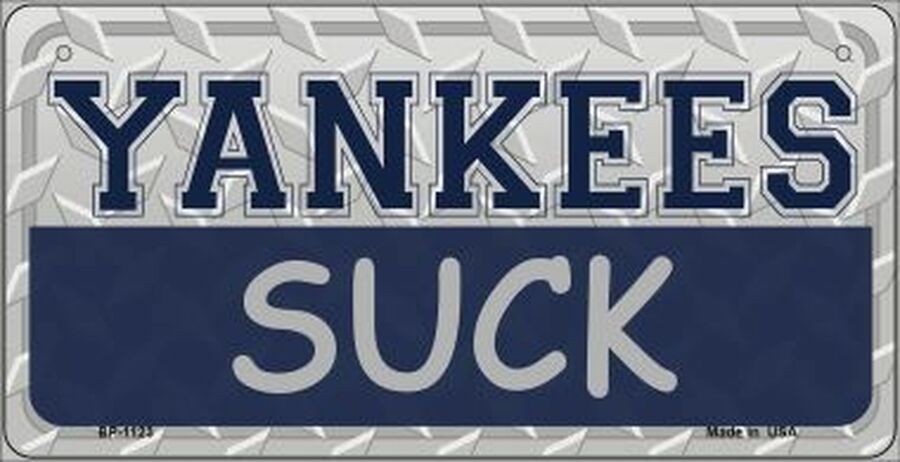 Yankees Suck Novelty License Plate