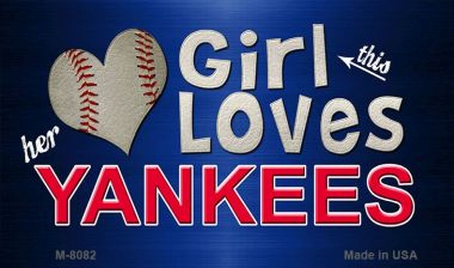 This Girl Loves Her Yankees Souvenir Novelty Motorcycle Plate