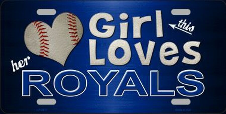 This Girl Loves Her Royals Novelty Metal License Plate
