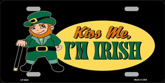 Kiss Me I'm Irish Vanity License Plate