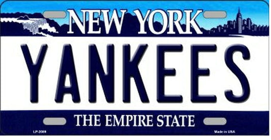 ankees New York State Metal Souvenir Novelty License Plate