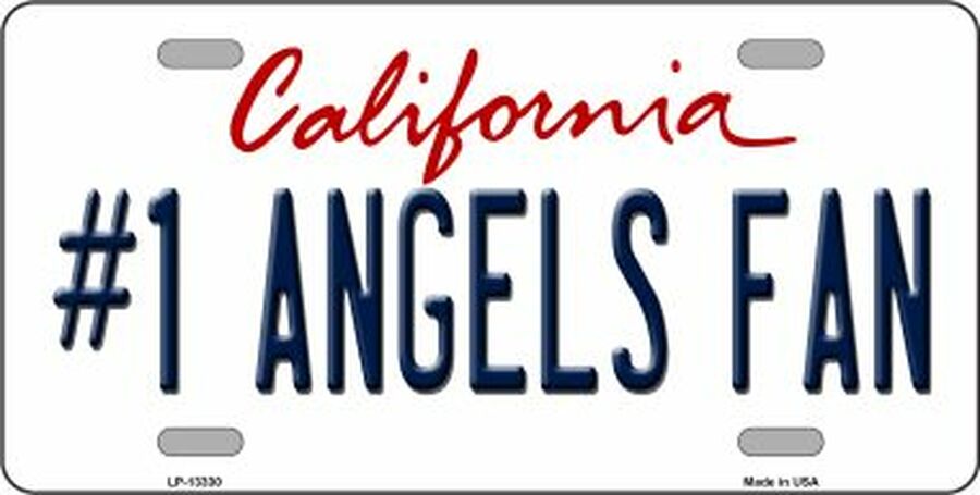 Number 1 Angels Fan California State Novelty Metal License Plate