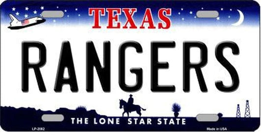 Rangers Texas State Novelty Metal License Plate