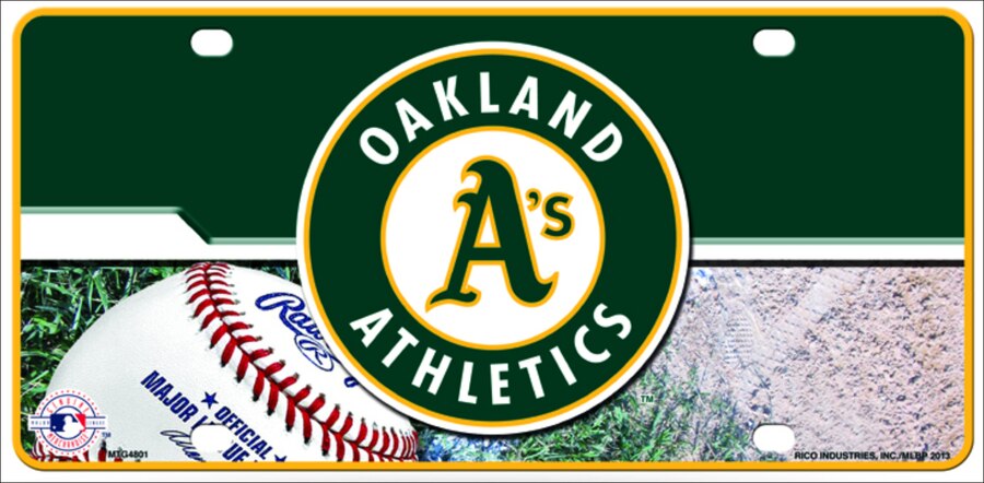 Oakland Athletics Oaklland A's Metal Novelty Fans Souvenir License Plate