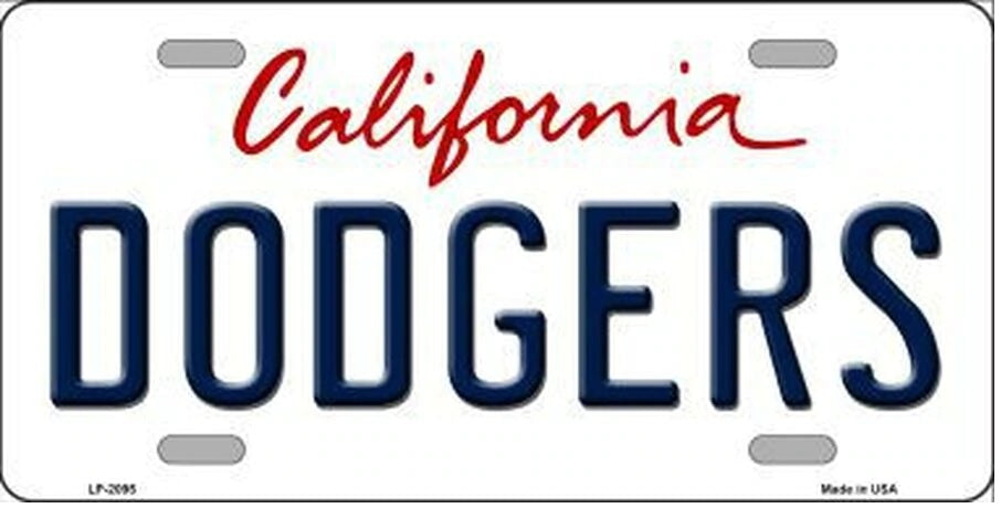 Dodgers California State Fan License Plate