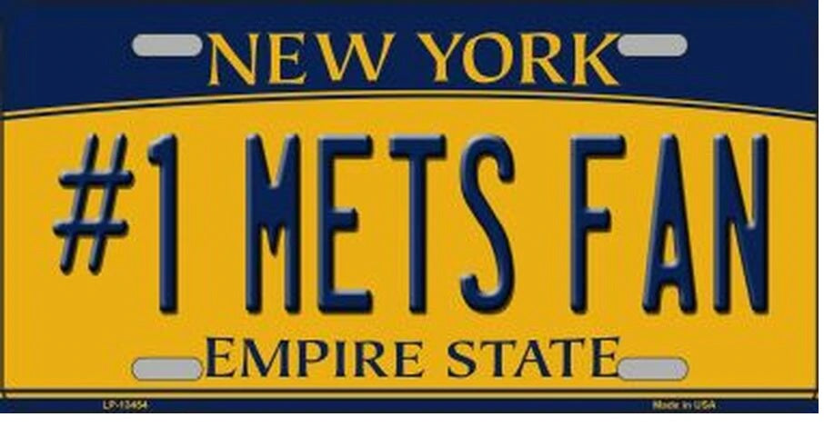 Number One Mets Fan Vanity Novelty License Plate